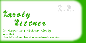 karoly mittner business card