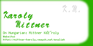 karoly mittner business card